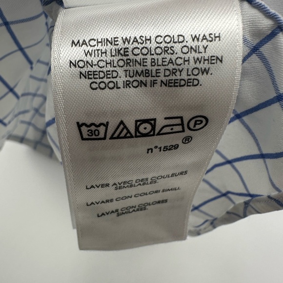 Polo Ralph Lauren Men's Button Down Slim Fit XL White/Blue Plaid - Picture 5 of 6